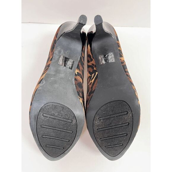 Moda Womens High Heel Platform Pumps Brown Leopard Sz 7.5 M - Picture 4 of 5